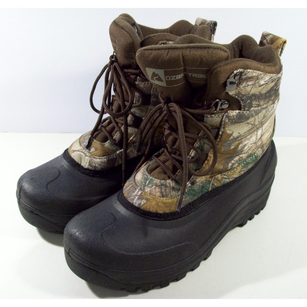 Men's Ozark Trail 3M Thinsulate Waterproof Winter Boots, Sz 7, Camo, Hunting